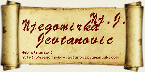 Njegomirka Jevtanović vizit kartica